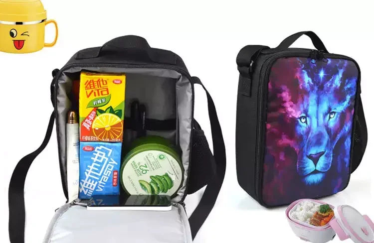 F-FortniteS Child Insulated Large Capacity Bag for Boy Hot Game Girl Student Outdoor Picnic Resuable Thermal Cooler Lunch Box