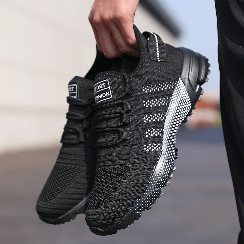 Lässige Herren-Sneaker aus Mesh, leicht und atmungsaktiv, mit weicher Sohle, Slip-on-Laufschuhe, flache Loafers, Trainers, Zapatos Hombre