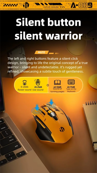 Inphic A9 V2 Wireless Gaming Mouse 12800DPI Rechargeable Ergonomic Bluetooth Compatible Silent Mouse For PC Laptop Computer