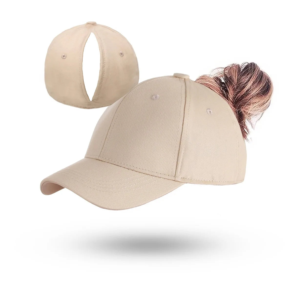 TikTok Heat Magnetic Ponytail Caps For Women Sport Wear Breathable Cotton Adjustable Baseball Hat