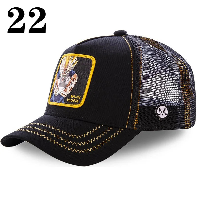 Dragon Ball DRAGONBALL Mesh Cap Cartoon Mesh Cap Men And Women Baseball Cap Fashion Patch Trucker Cap