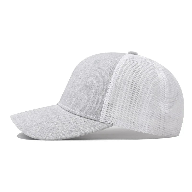 Baseballkasket til voksne Netkasket Lavt buet skygge Hat Unisex Sommerhat Åndbar hat med skygge Forår/efterår-kasket Hiphop-kasket med tæt pasform