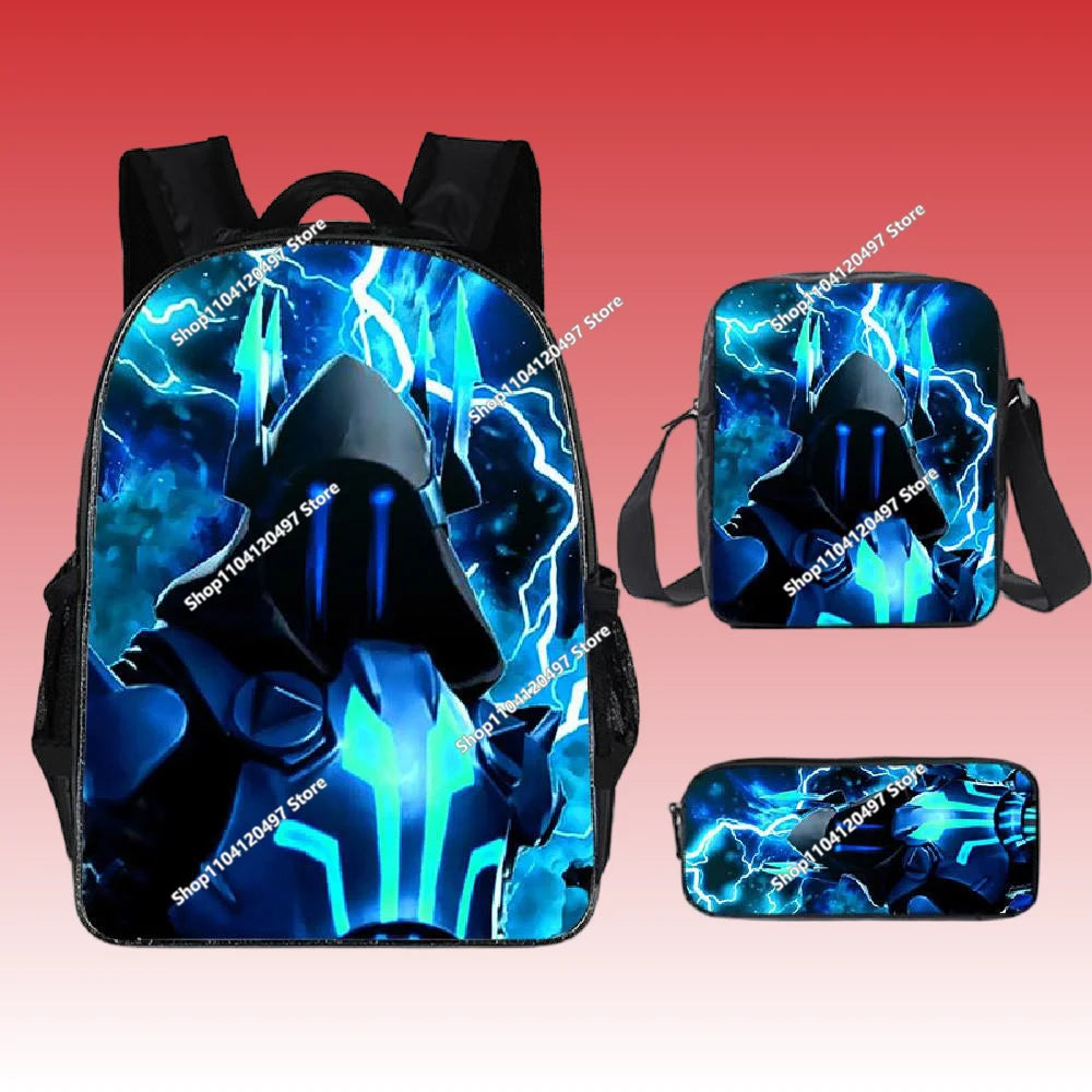 3pcs/set Fortnite Game Backpack Anime Cartoon Large Capacity Student Shcool Bags Pencil Bag Kawaii Lunch Bag Birthday Gifts