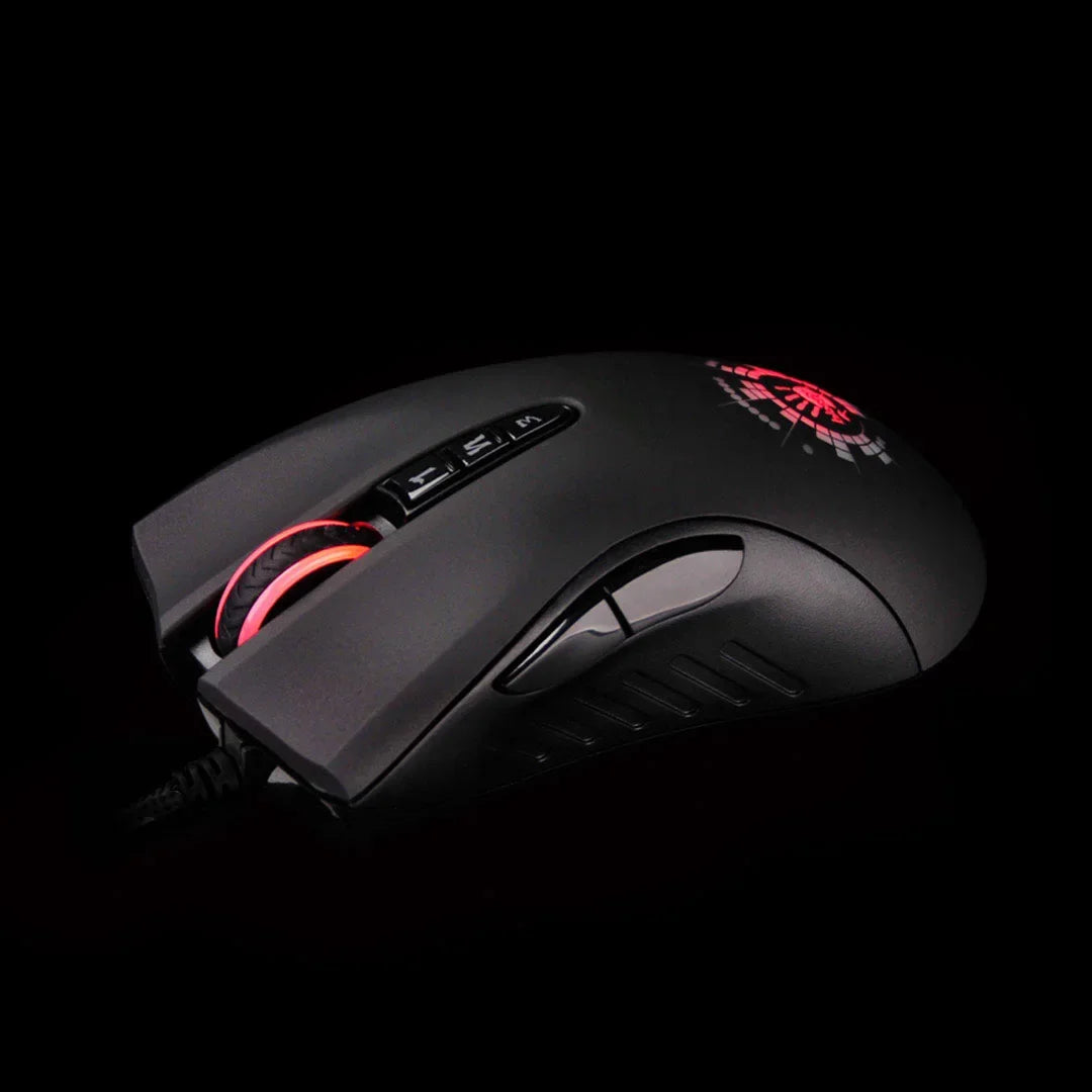 A4TECH Bloody A91 Gaming Mouse,4000 DPI,Drag Click,1000HZ,6666FPS,8 Buttons,Metal X' Glide Armor Boot,Over 20 million clicks