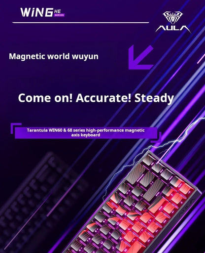 AULA WIN60 HE kabelgebundene Magnetachsen-Tastatur RT Custom mechanische Tastatur für E-Sports-Games mit 8K Polling-Rate