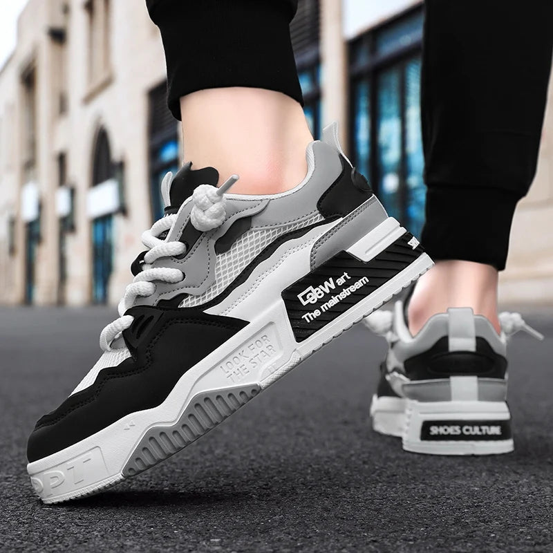 Breathable men's shoes, casual skate shoes, sports shoes, daily fitness training, outdoor hiking, street walking. Unisex, suitab