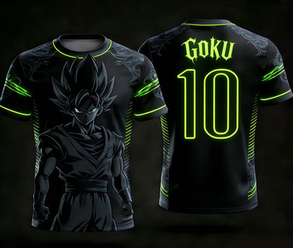 2026 Dragon Ball Official 3D Printed Wukong 10 Training Suit for Parent-child Sports, Quick Drying Fashion Short Sleeved T-shirt