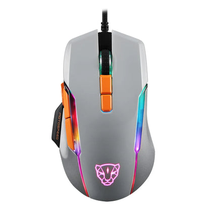 Motospeed V90 Wired Gaming Mouse RGB Backlight 8 Adjustable 50000 DPI Office Game Mouse Macro Drive PMW3325 For Laptop PC
