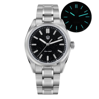 Watchdives WD0003B ‌Aventurine Dial Watch VH31 Quartz Movement Sapphire Crystal Luminous 100m Waterproof 36mm Vintage Watches