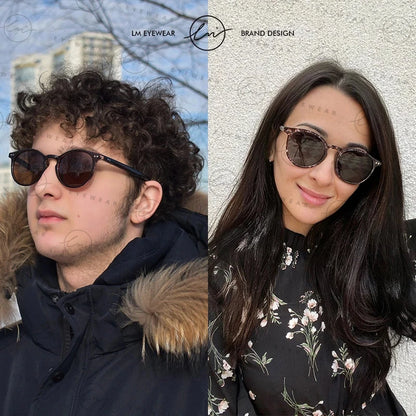 LM Retro kulaté sluneční brýle pro ženy a muže, ultralehké, TR90, polarizované, unisex, brýle na řízení, vintage sluneční brýle, UV400, Gafas De Sol