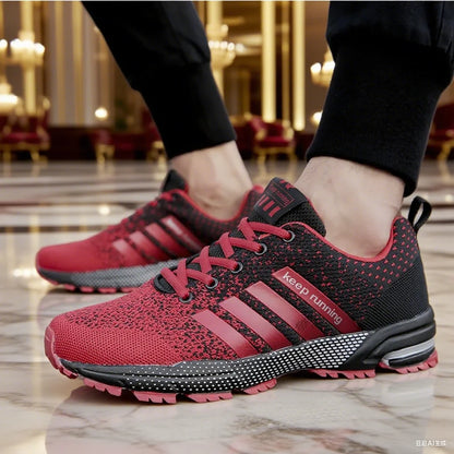 Men Running Shoes Mesh Fashion Sneakers Breathable Casual Sport Shoes Outdoor Walking Jogging Tennis Shoes Athletics Plus Size