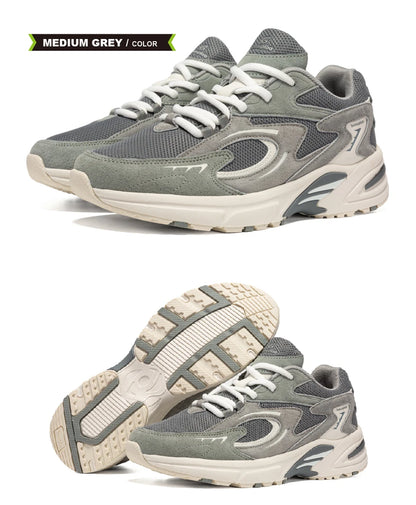 Baasploa Nieuwe hardloopschoenen voor heren, outdoor, modieus, lichtgewicht sportschoenen van mesh, casual herenschoenen, ademend, antislip wandelschoenen