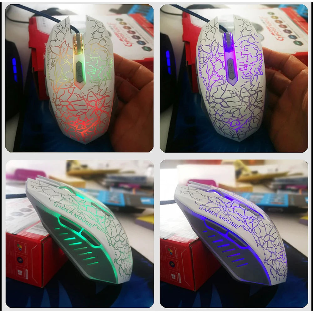 USB Wired Mouse Mouse Gamer LED Computer Gaming Mouse Colorful Professional Ultra-precise Game For Dota 2 For LOL Gamer 2400 DPI