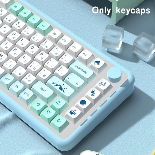 Iceberg XDA Profile keycaps Brazilian Korean Japanese Russian Spanish French ISO Enter PBT keycap For Mechanical Keyboard GK61