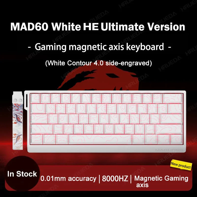 MADLIONS Mad 60he Mad60HE Mad 68HE mechanische Tastatur mit Magnetschaltern, kabelgebunden, Hot-Swap, 8K-Polling-Rate, personalisierte Gaming-Tastatur