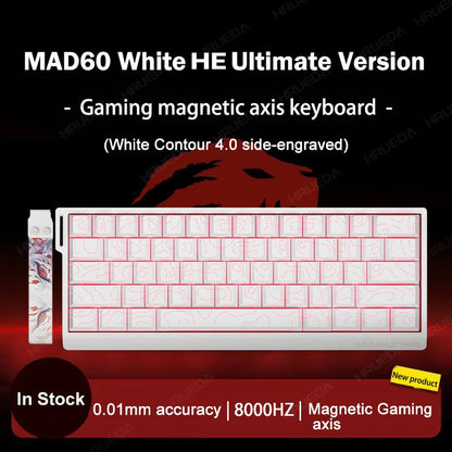 MADLIONS Mad 60he Mad60HE Mad 68HE mechanische Tastatur mit Magnetschaltern, kabelgebunden, Hot-Swap, 8K-Polling-Rate, personalisierte Gaming-Tastatur