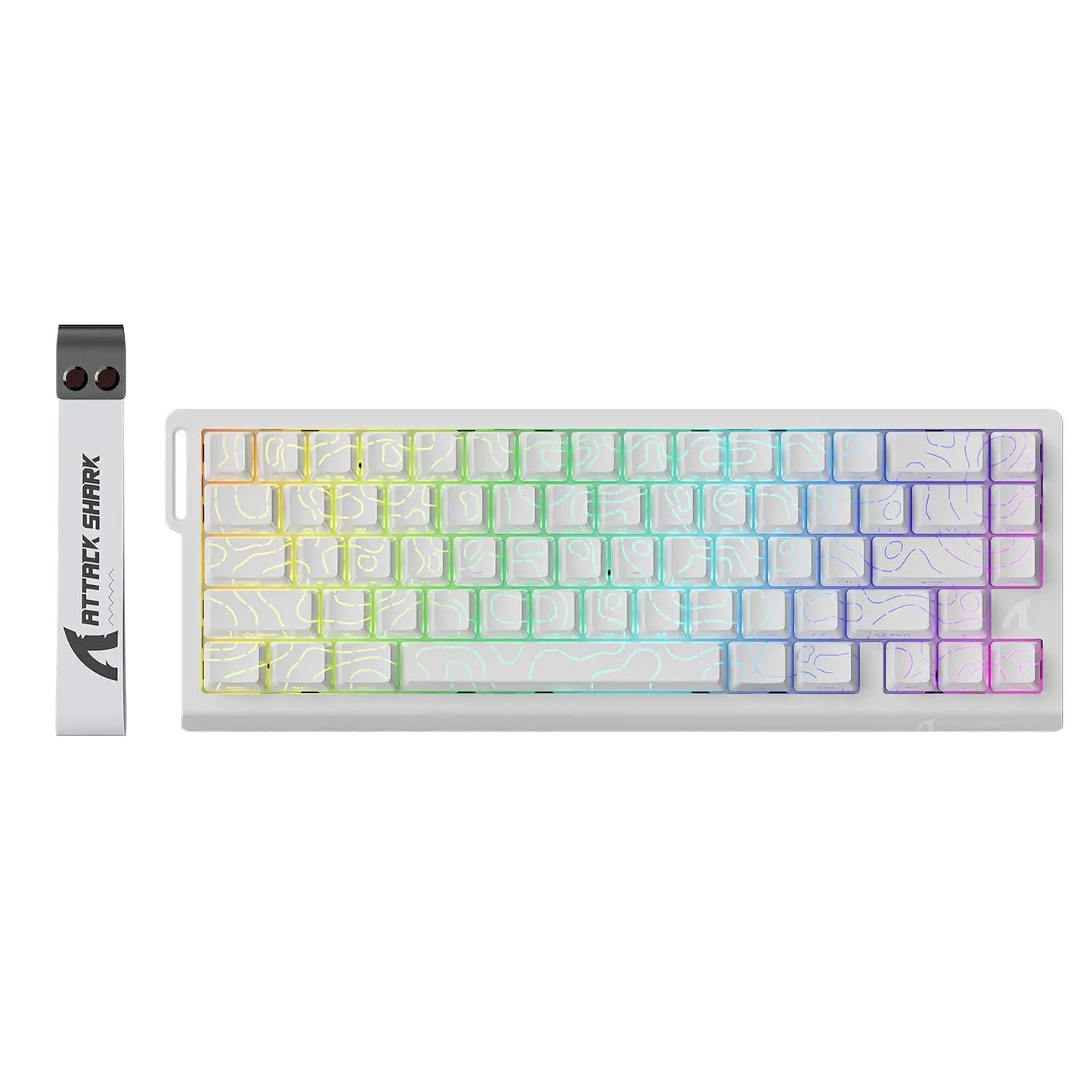 ATTACK SHARK X68 HE Rapid Trigger mechanische Gaming-Tastatur 60% kabelgebunden mit einstellbarer Auslösung, Hall-Effekt-Magnetschalter, 8KH