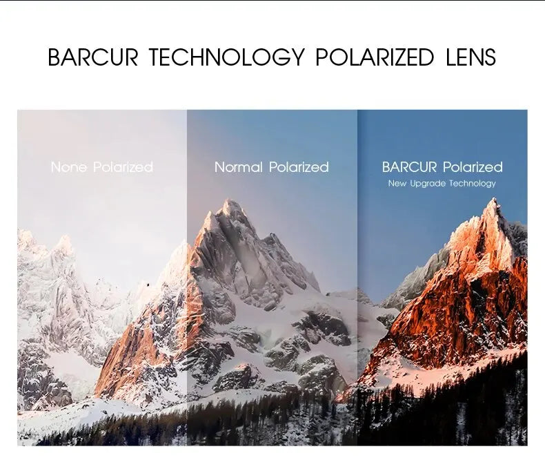 BARCUR Design TR90 Sluneční brýle pro muže Polarizované Lehké sportovní sluneční brýle Dámské brýle Doplněk k brýlím Oculos Ochrana proti UVAB záření