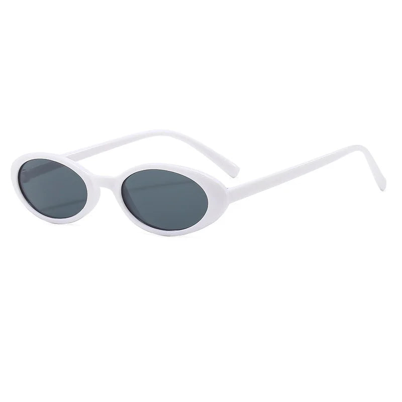 Malé oválné sluneční brýle pro ženy a muže, trendy, vintage, hip hop, kočičí oči, dámské, leopardí, černé, punkové, UV400, Oculos