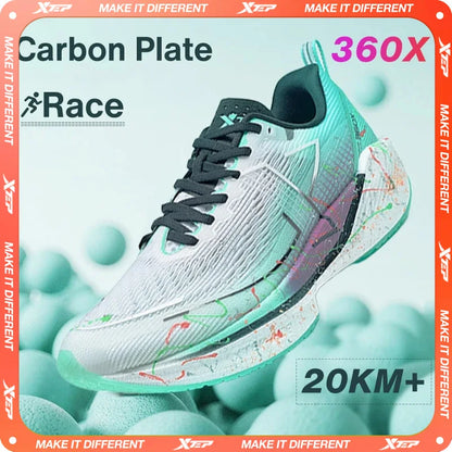 Xtep 360X Professional Running Shoes Men's Carbon Plate Marathon PB Sport Shoe Lightweight ETPU Material Sneakers 976119110080