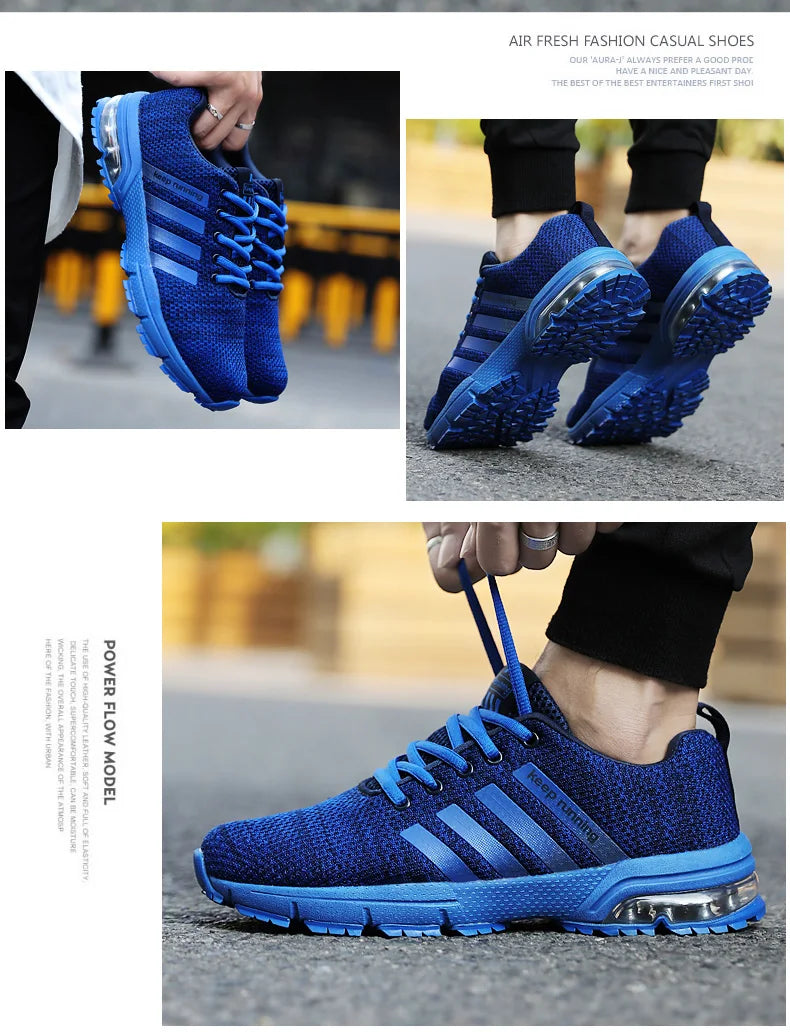 2025 Summer New Men Casual Sports Shoes Breathable Outdoor Running Shoes Comfortable Thick Bottom Fashionable Climbing Femininos