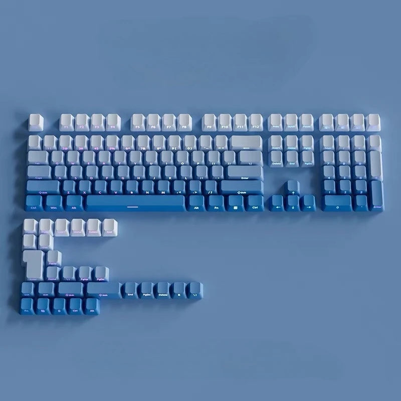 2025 Original Daylight PBT Translucent Keycaps Set – 136 OEM Side-Engraved Keycaps for 60/84/98/108 Mechanical Keyboards, MX Switch Compatible