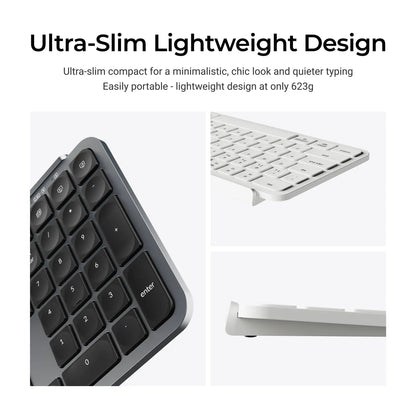 Keychron B6 Pro ISO-Layout ultraflache kabellose Tastatur in voller Größe, tragbar und leicht, mit 2.4GHz- & Bluetooth-Verbindungen
