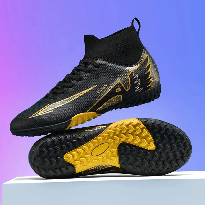 New Men Soccer Shoes High-quality Indoor Football Boots Sports Shoes Futsal High Ankle Non-Slip Outdoor Ultralight Non-Slip