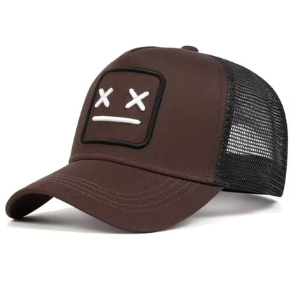 Unisex XX Haftowane czapki z daszkiem typu baseballowego z siateczką, regulowane czapki codzienne, wiosenne i letnie czapki chroniące przed słońcem na świeżym powietrzu