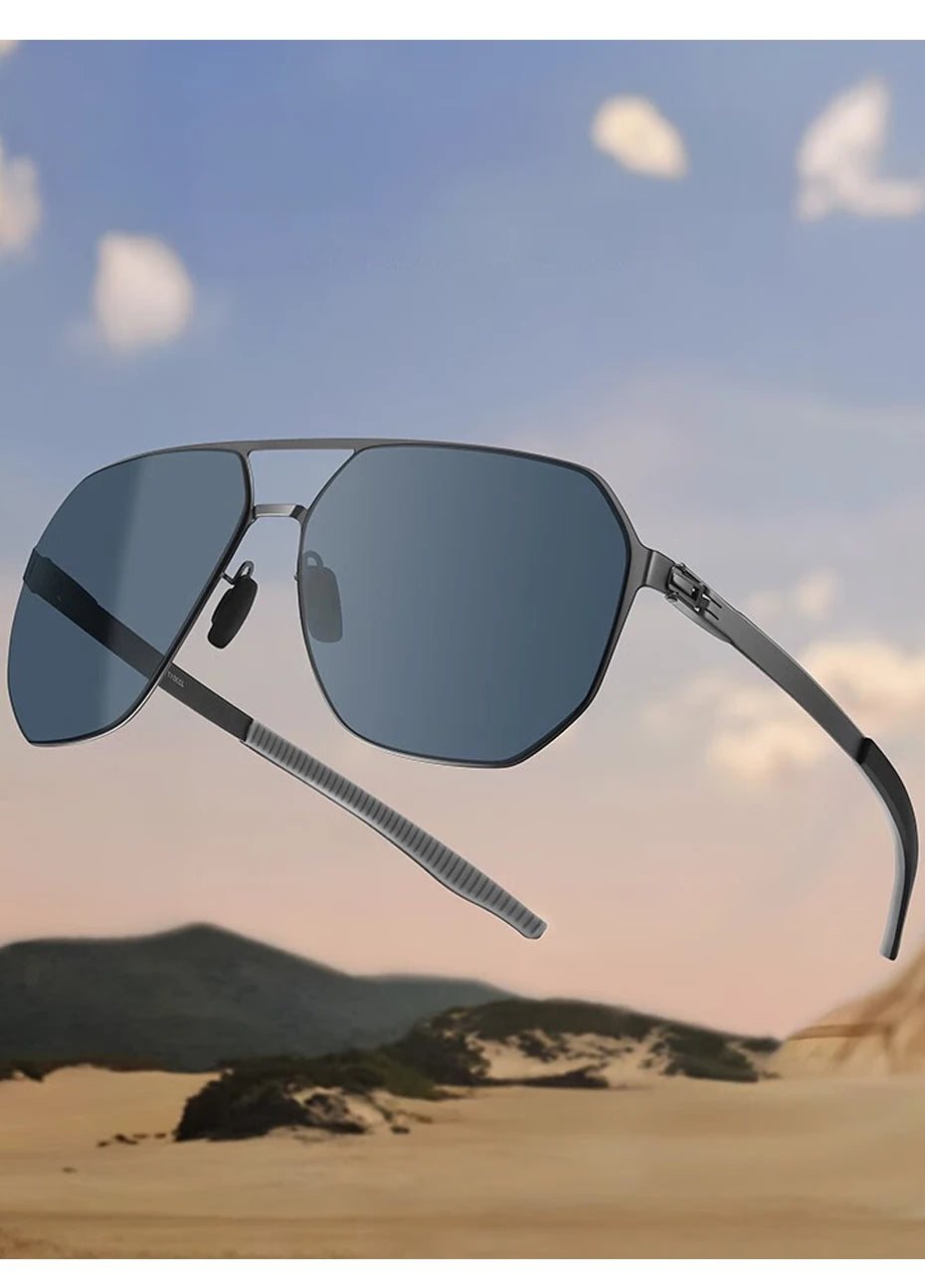 CAPONI Nylonové sluneční brýle pro muže Super Elastic Bio-Steel Polarizované sluneční brýle na řízení UV400 Ochrana Design značky CP23017