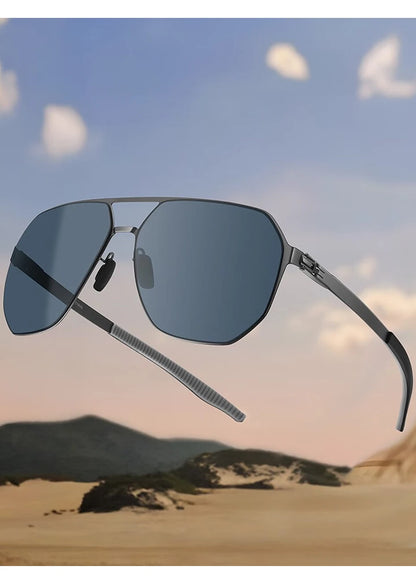 CAPONI Nylonové sluneční brýle pro muže Super Elastic Bio-Steel Polarizované sluneční brýle na řízení UV400 Ochrana Design značky CP23017