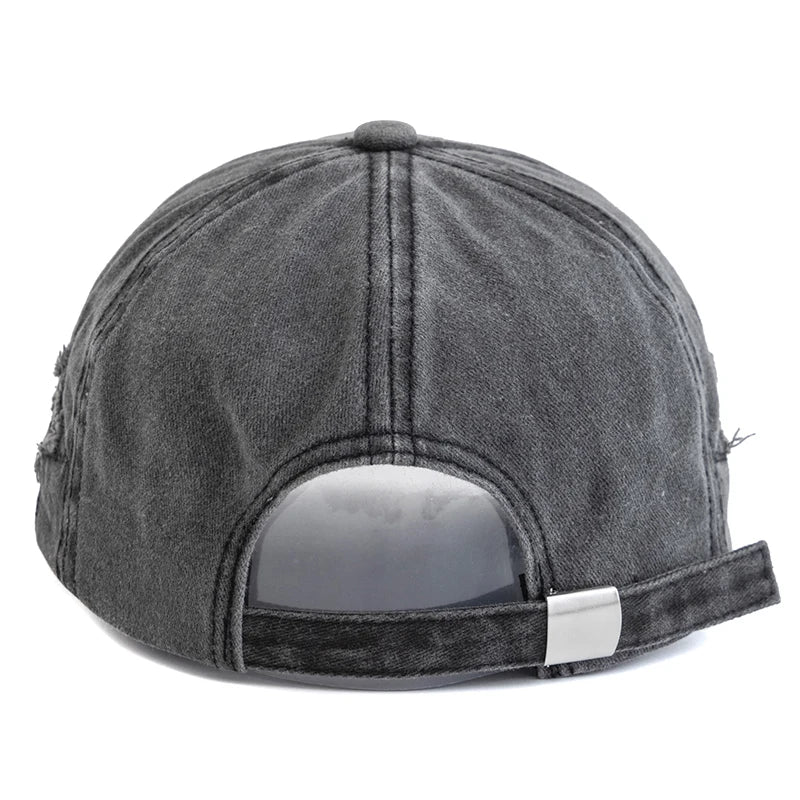 Women's Five Pointed Star Design Washed Cotton Baseball Cap Fashion Street Dad Hat