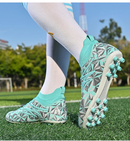 Chaussures de football pour homme, respirantes, d'entraînement, crampons, sport, plein air, TF, futsal, match, gazon synthétique, gazon naturel, drop shipping
