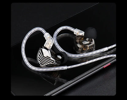 Kz Gk Kunten 1DD Dynamic Drive Earphone Hifi IEMs in ear Earbuds 2pin Detachable Cable Metal Gamer Audiophile headset