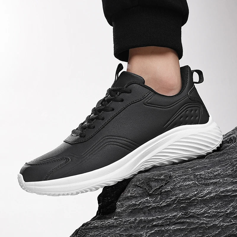 Autumn and Winter Men's Waterproof Sneakers, Soft and Cushion Sport Shoes for Walking, Plus Size 39-48 Casual Shoes for Men