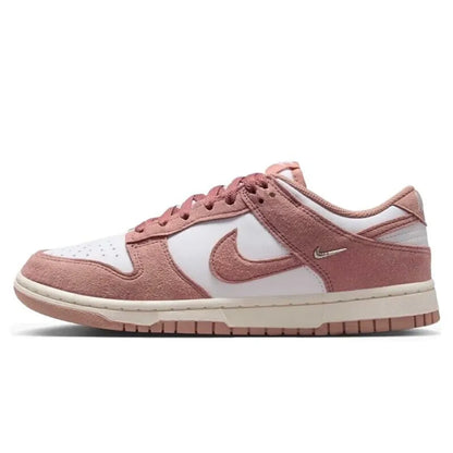 Nike Dunk Low Pink and White Colorway Low-Top Retro Casual Sneakers Durable Skate Shoes for Women DD1873-112