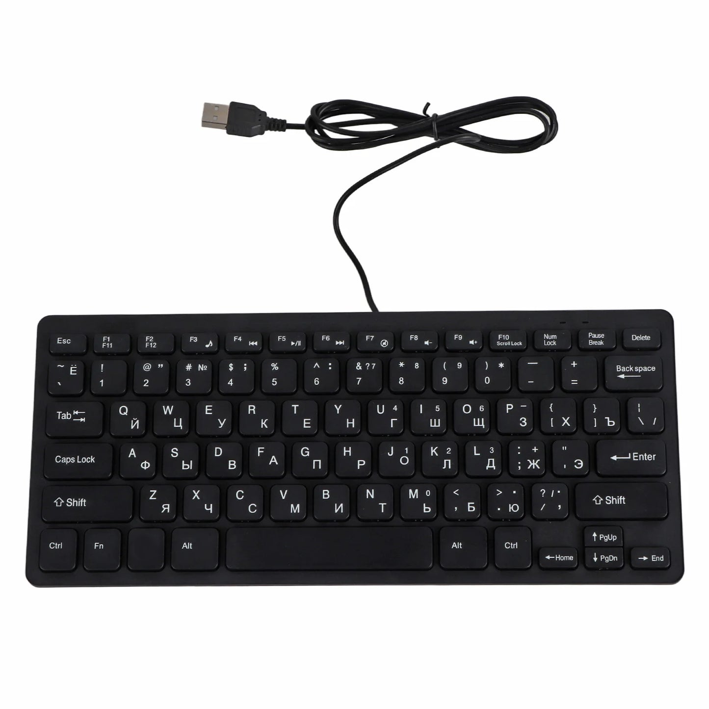 Tastiera meccanica cablata USB 78 tasti russo francese tedesco, design ergonomico, ultrafine, mini e resistente, per PC e laptop