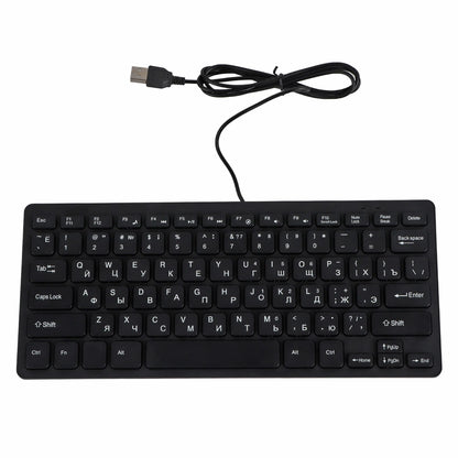Tastiera meccanica cablata USB 78 tasti russo francese tedesco, design ergonomico, ultrafine, mini e resistente, per PC e laptop