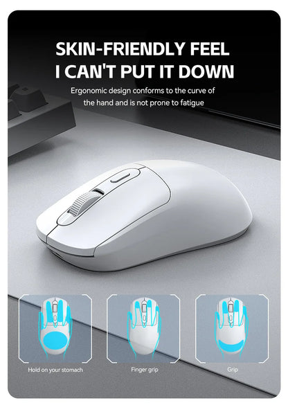 Mouse da gaming wireless Warvank X8 500 mAh ricaricabile TYPE-C, mouse da ufficio adatto a laptop e computer desktop