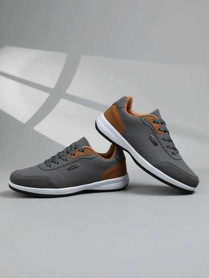 Chaussures de marche imperméables pour homme « Four Seasons » - Chaussures de sport décontractées en cuir pour homme - Chaussures de camping antidérapantes - Chaussures de tennis pour homme