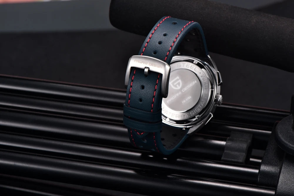 PAGANI DESIGN 2026 Retro Luxury Men's Quartz Watches Sports Chronograph VK63 Watch For Men AR Sapphire Waterproof Leather Clock