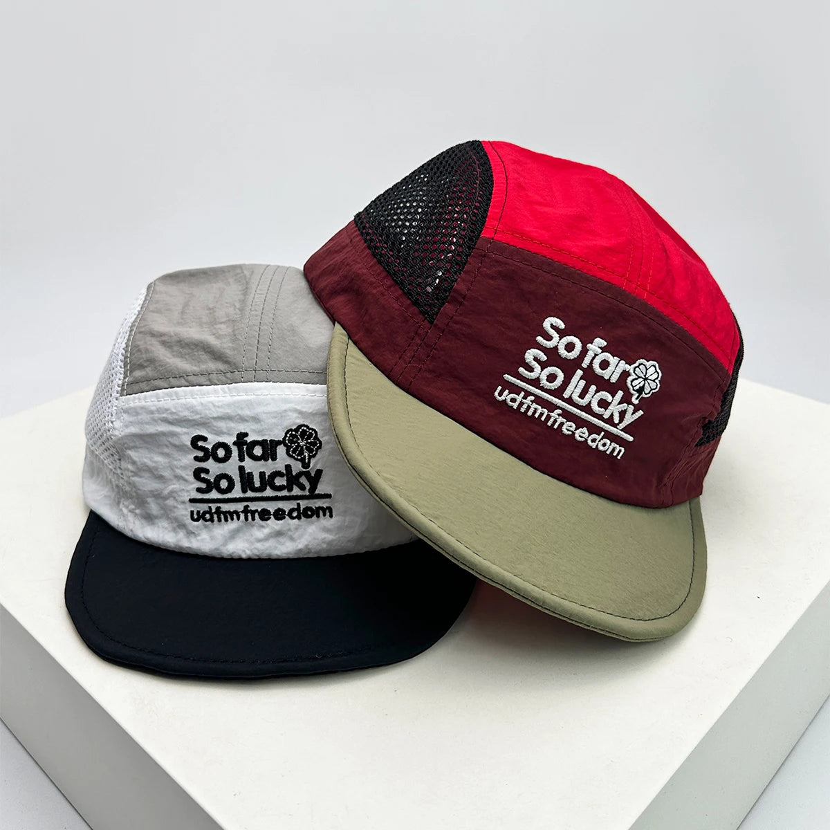 Unisex Flat Eave Embroidered Letters Baseball Hats Breathable Korean Sunshade Quick Drying Peaked Caps Niche Versatile ins
