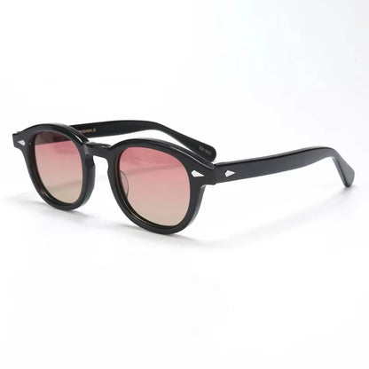 Lunettes de soleil polarisées Johnny Depp LEMTOSH Premium tendance pour homme et femme, montures vintage en acétate, carrées, pour homme et couple