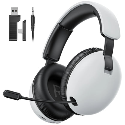 Auscultadores Gaming Sem Fios Acinaci BL500 2.4G Bluetooth 5.3 e com Fio – Microfone com Cancelamento de Ruído, Bateria de 30H, Drivers de 50mm para PC, PS5, PS4