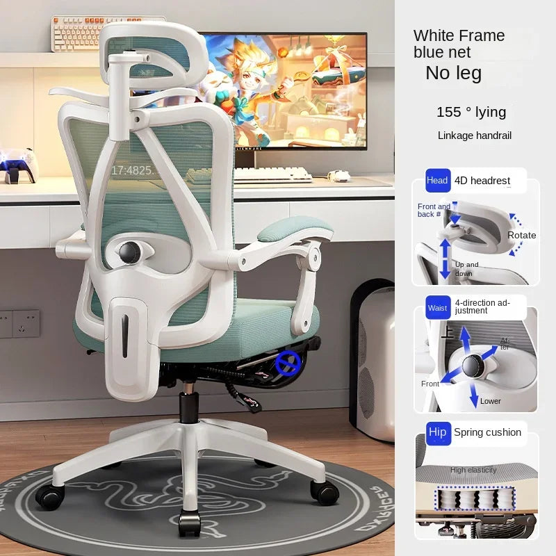 UVR Mesh Office Chair Ergonomic Adjustable Swivel Chair with Armrests, Comfortable Computer Gaming Chair, Breathable Backrest Desk Chair for Home & Office