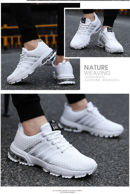 2025 Summer New Men Casual Sports Shoes Breathable Outdoor Running Shoes Comfortable Thick Bottom Fashionable Climbing Femininos