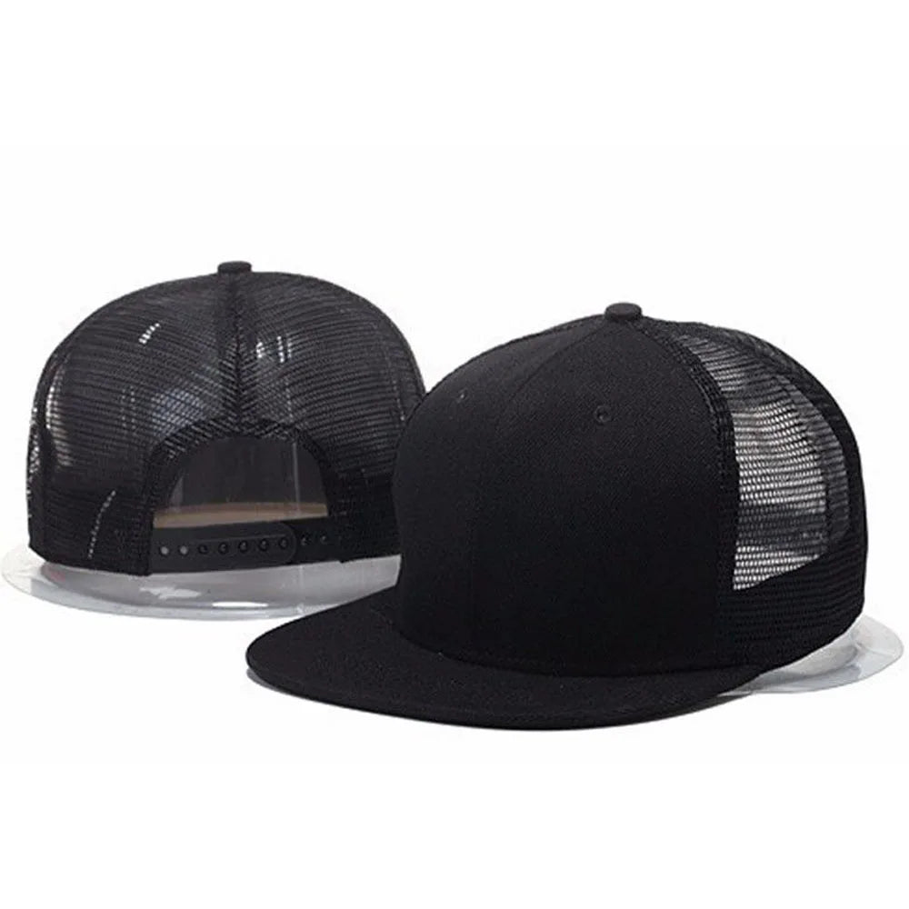 Herren-Kappen, flache Hüte, Hip-Hop-Snapbacks, ausgefallene Baseballkappen mit Nieten, Street-Dance-Kappen, trendige Mesh-Kappen mit Schirm, für Jugendliche, Jungen und Mädchen