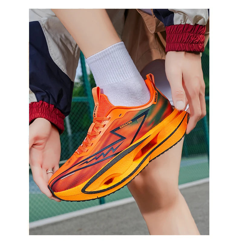 Running Shoes Marathon Speciality Men Sports Carbon Board Breathable Ultralight Womens Comfy Athletic Cushion Stability Sneakers