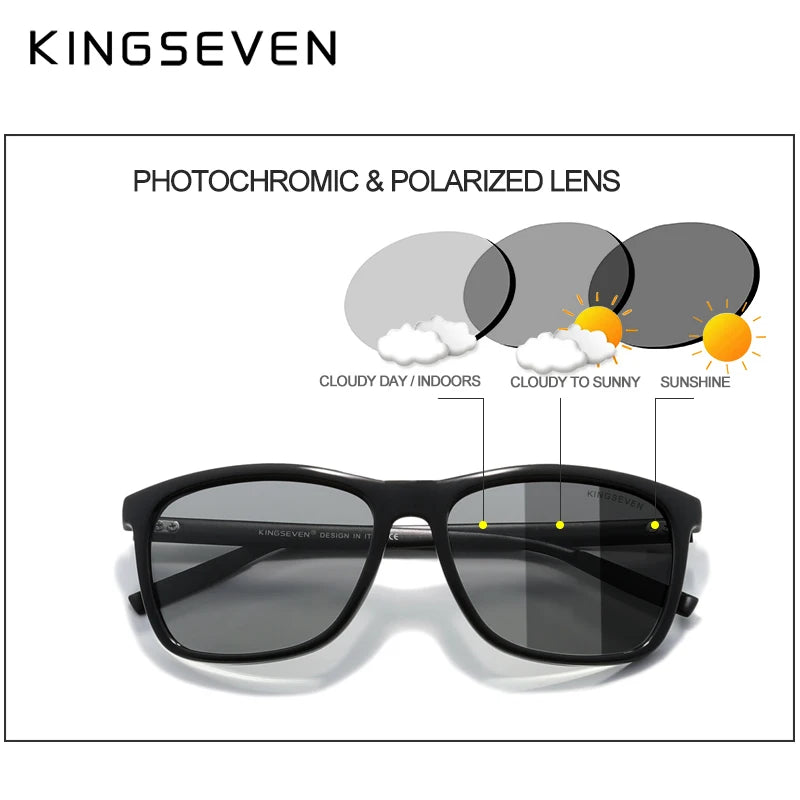 KINGSEVEN Sluneční brýle s hliníkovým rámem Pánské polarizované fotochromatické sluneční brýle Dámské brýle Doplňky Sluneční brýle na řízení