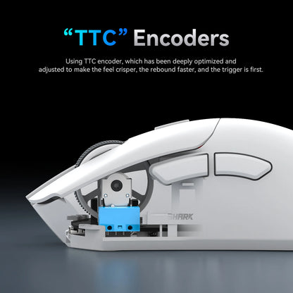 ATTACK SHARK R1 Tri-mode Gaming Mouse, PixArt PAW3311 Sensor, 18000 DPI, 1000hz, 59g Ultralight for Big Hand, for PC/Mac